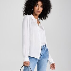 NWT Paige Maryanne Satin Shirt, XXS